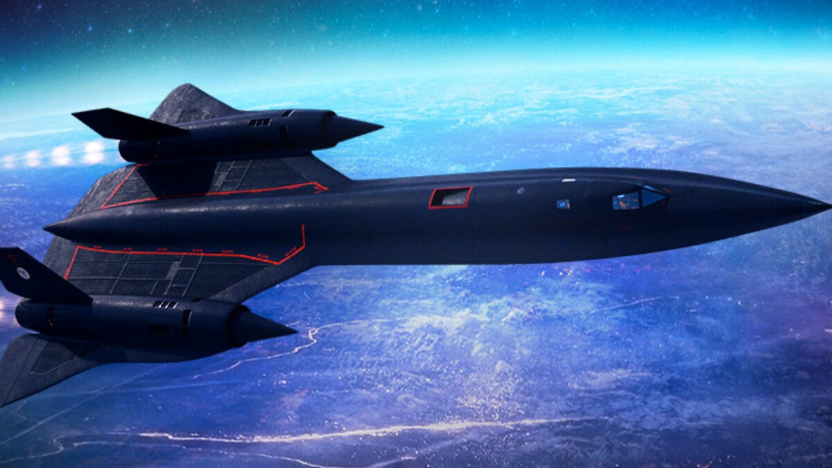 Blackbird jet plane
