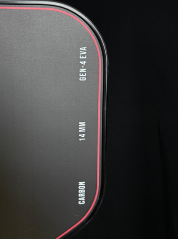 Black carbon fiber product with 'GEN-4 EVA' and '14 MM' text on a black background